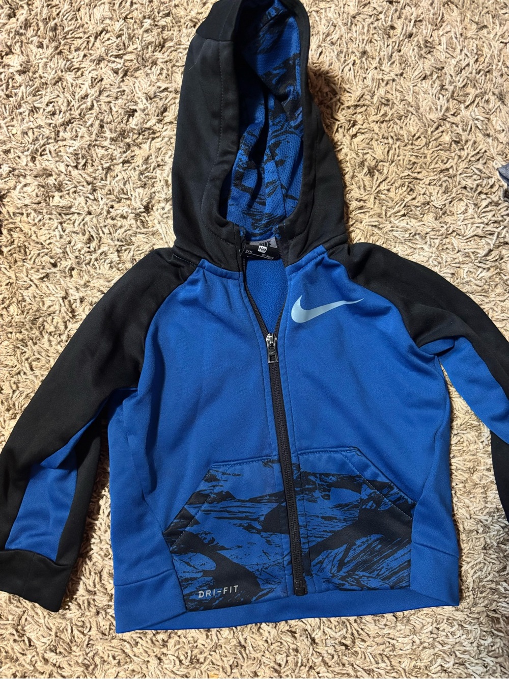 Nike Blue & Black Dri-FIT Full-Zip Hoodie